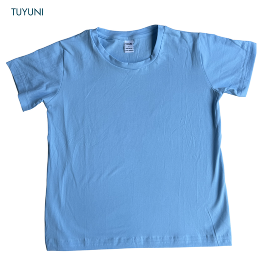 Polo Algodón Manga Corta Celeste