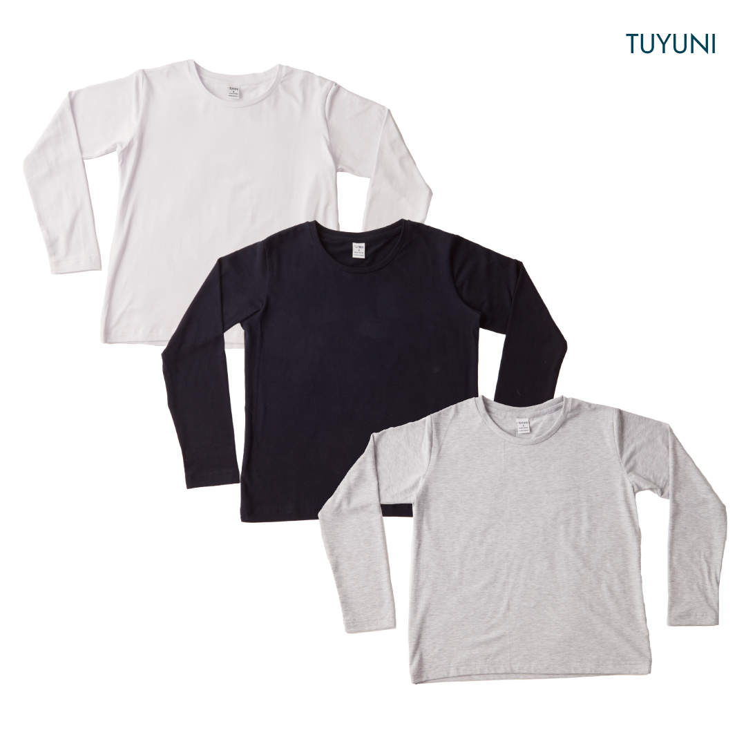 Pack Polos Algodón Manga Larga X3